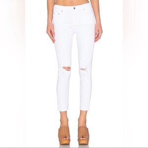 Citizens of humanity rocket high rise crop skinny milo jeans distressed